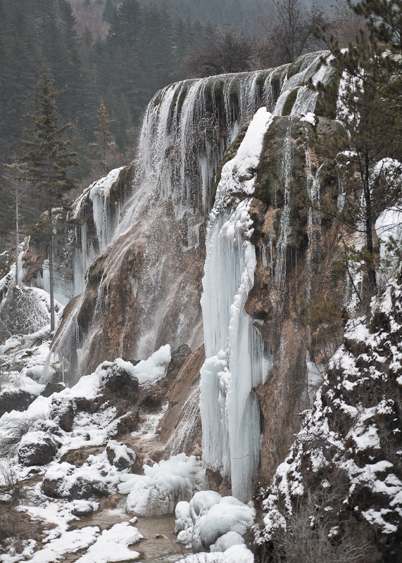 Frozen waterfall, Jiuzhaigou