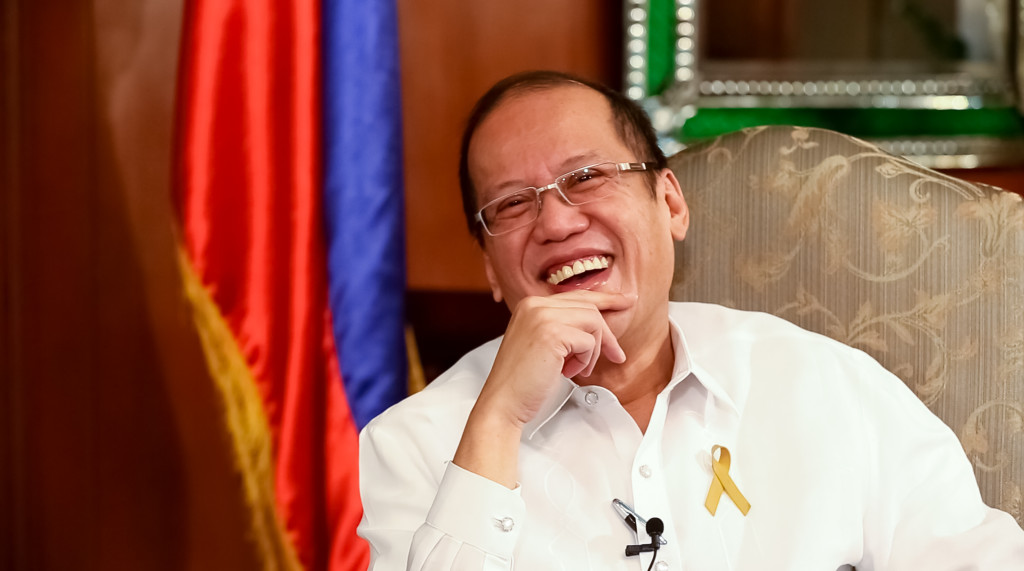 Having fun with President Aquino