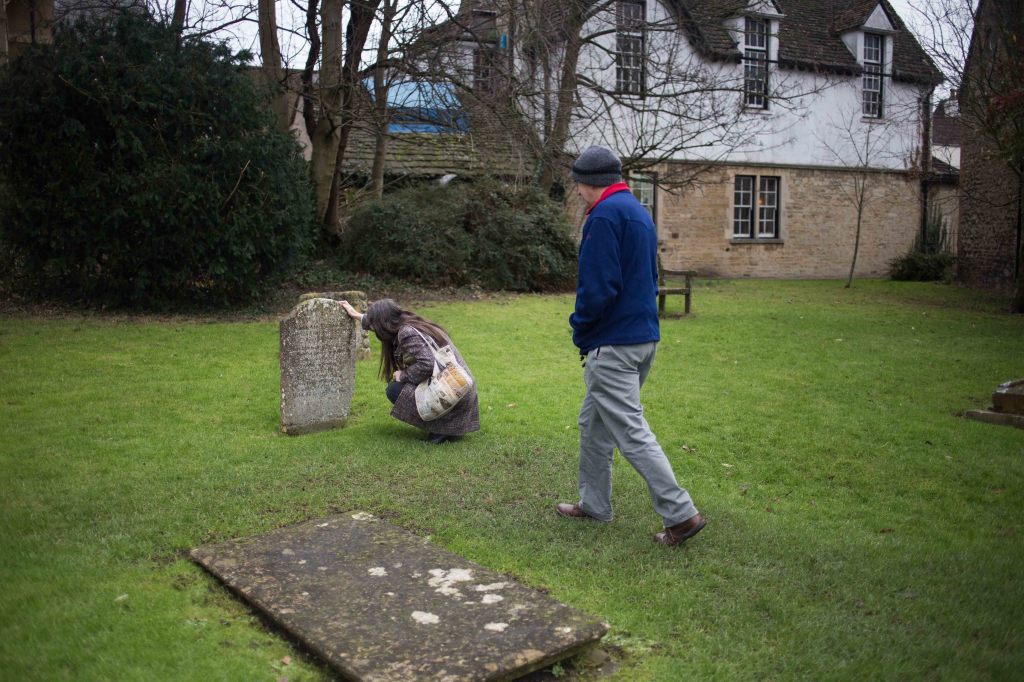 The tomb is of Hannah Twynnoy, a barmaid working at a pub called the White Lion in Malmesbury in 1703 when a menagerie arrived to set up in the pub's large rear yard. Among the animals there was included a tiger, which Hannah was warned against upsetting. She liked bothering the animal until one day it got tired of it and mauled her. Hannah did not survive. Hannah is the first person to have been killed by a tiger in Britain, as attested to by a formal contemporary source. Source: http://en.wikipedia.org/wiki/Hannah_Twynnoy