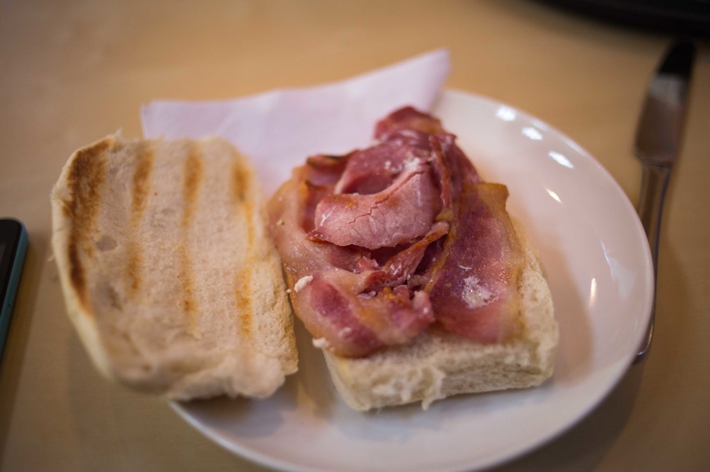 The bacon sandwich that was highly praised by a tripadvisor review, and it did not disappoint!! 